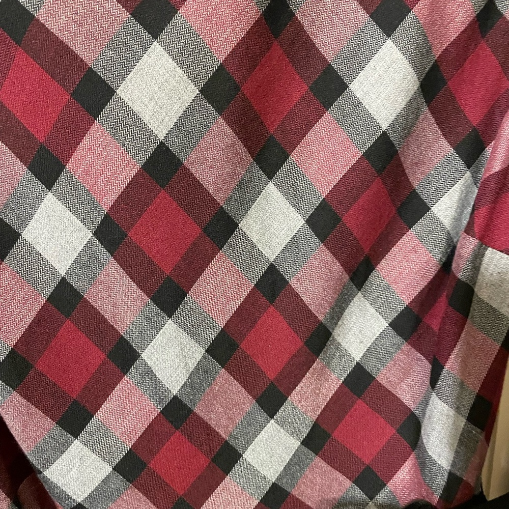 Unique Vintage Red Gray Black Plaid Fit-and-Flare Dress - Picture 3 of 6